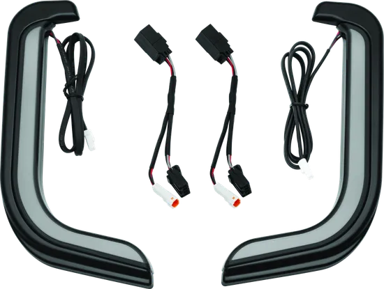 Kuryakyn Satin Black Lens Tracer Lower Fairing Accent Lights