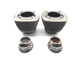Front Rear Cylinder Jugs w Pistons 2007 Harley Softail Standard FXST 3139