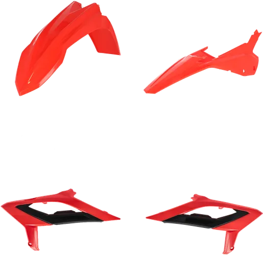 Acerbis Red Fender Side Panel Scoops Plastic Kit