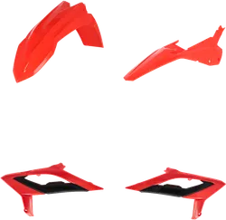 Acerbis Red Fender Side Panel Scoops Plastic Kit