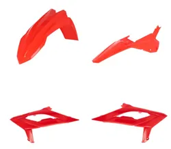 Acerbis Red Fender Side Panel Scoops Plastic Kit