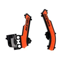 ACERBIS X Grip Frame Guards Black Orange