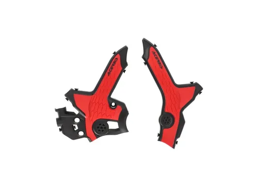ACERBIS X Grip Frame Guards Black Red