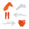 Acerbis Complete Plastic Fender Body Kit Orange White 23