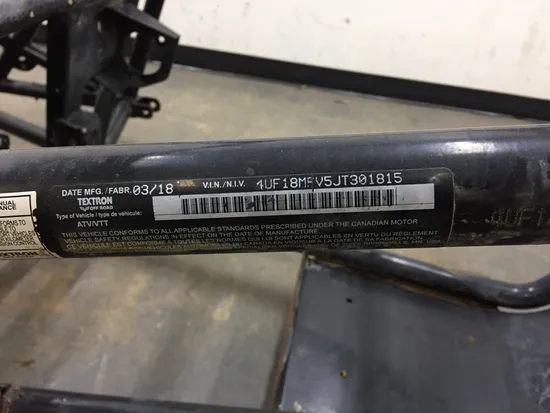 Frame Chassis 2018 Textron Off Road Wildcat XX 4X4 3130