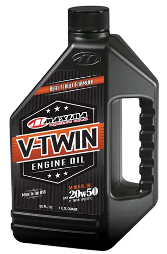 Maxima V Twin Mineral 20W50 Engine Motor Oil 1 Liter Quart