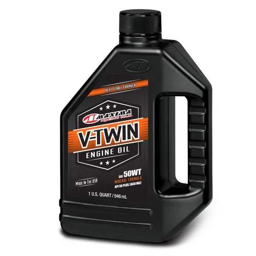Maxima V Twin Mineral Engine Motor Oil 50W 1 Quart Liter