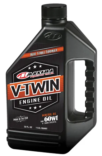 Maxima V Twin 60W Mineral Engine Motor Oil 1 Quart Liter