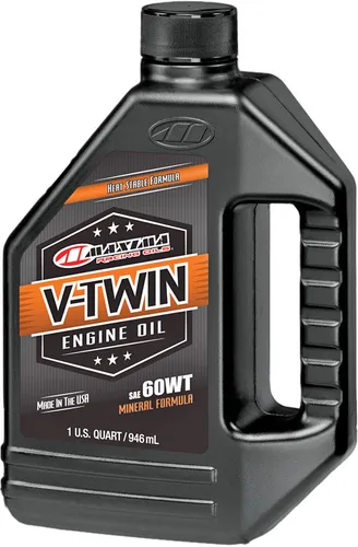 Maxima V Twin 60W Mineral Engine Motor Oil 1 Quart Liter