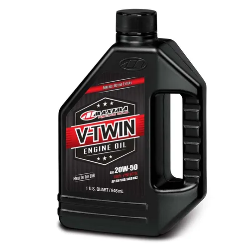 Maxima V Twin Synthetic 20W50 4T Engine Motor Oil 1 Quart Liter