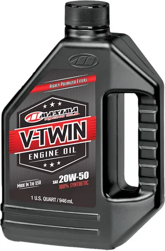 Maxima V Twin Synthetic 20W50 4T Engine Motor Oil 1 Quart Liter