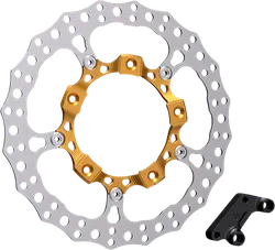Arlen Ness Big Full Floating Front Left Brake Rotor Kit Gold 14in.