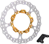 Arlen Ness Big Full Floating Front Left Brake Rotor Kit Gold 14in.