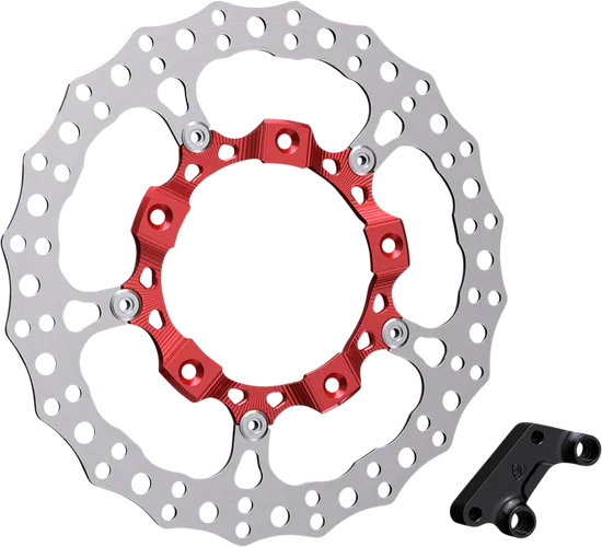 Arlen Ness Big Full Floating Front Left Brake Rotor Kit Red 14in.