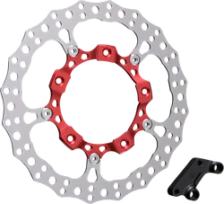 Arlen Ness Big Full Floating Front Left Brake Rotor Kit Red 14in.