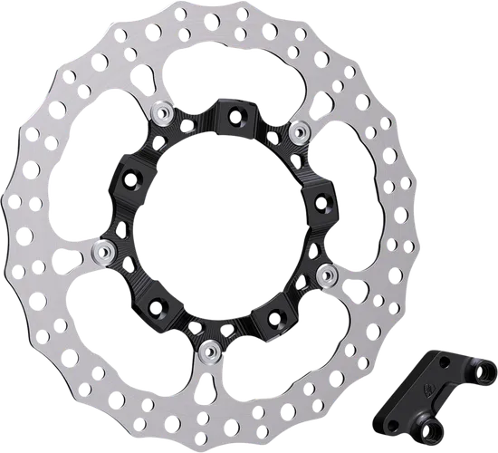 Arlen Ness Big Full Floating Front Right Brake Rotor Kit Black 14in.