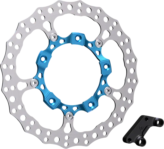 Arlen Ness Big Full Floating Front Right Brake Rotor Kit Blue 14in.