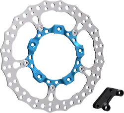 Arlen Ness Big Full Floating Front Right Brake Rotor Kit Blue 14in.