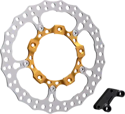 Arlen Ness Big Full Floating Front Right Brake Rotor Kit Gold 14in.