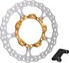 Arlen Ness Big Full Floating Front Right Brake Rotor Kit Gold 14in.