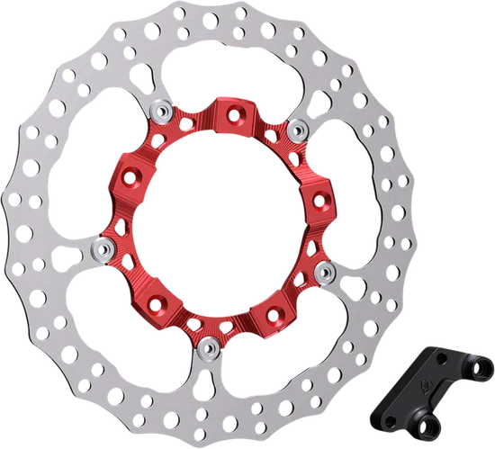 Arlen Ness Big Full Floating Front Right Brake Rotor Kit Red 14in.