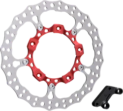 Arlen Ness Big Full Floating Front Right Brake Rotor Kit Red 14in.