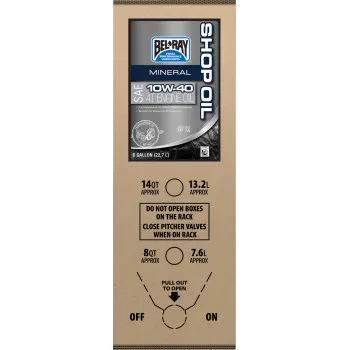 Bel Ray Bag in a Box 10W40 Mineral Engine Oil 6 US Gallon