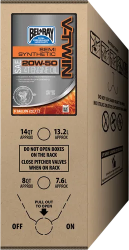Bel Ray Semi Synthetic Bag in a Box 20W50 Engine Motor Oil 6US Gallon
