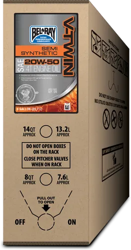 Bel Ray Semi Synthetic Bag in a Box 20W50 Engine Motor Oil 6US Gallon
