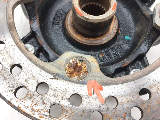 Front Wheel Hub with Rotor A 2010 Polaris RZR 4 800 Robby Gordon Edition 3188 x