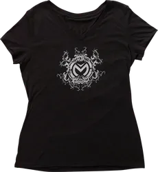 Moose Racing Adult Women Filigree T-Shirt S Black
