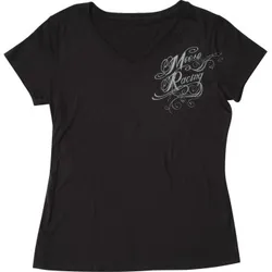 Moose Racing Adult Women Women's Flourish Script T-Shirt M Black