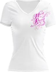 Moose Racing Adult Women Women's Flourish Script T-Shirt L White
