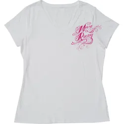 Moose Racing Adult Women Women's Flourish Script T-Shirt XL White
