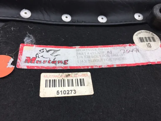 Mustang Rear Passenger Seat Back Cushion 2001 Harley Sportster 1200 Sport 3202 x