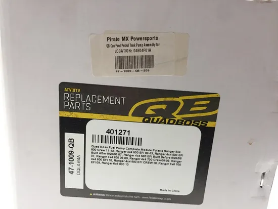Quadboss Gas Petrol Fuel Tank Pump Assembly 47-1009-QB