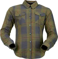 Z1R Adult Women Ashwood Womens Flannel Shirt 2W Gray Green