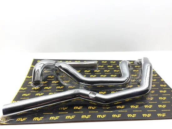 MF Pro Dual Exhaust Header Head Pipe Chrome 7210905