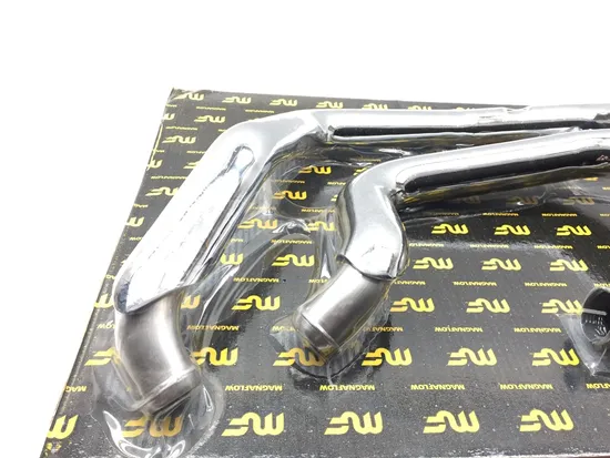 MF Pro Dual Exhaust Header Head Pipe Chrome 7210905