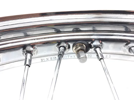 Harddrive Chrome Single Disc 40 Spoke Front Wheel 21 X2.15 051-11411