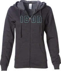 Icon Adult Women Womens Kat Stevens Hoodie XS Gray
