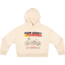 Icon Adult Women Womens Always Something Hoodie M Cream