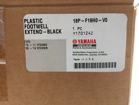 2 NOS Yamaha Left Side Footwell Extension 18P-F16H0-V0-00-00