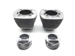 Front Rear Cylinder Jugs w Pistons 2002 Harley Dyna Super Glide FXD 3214