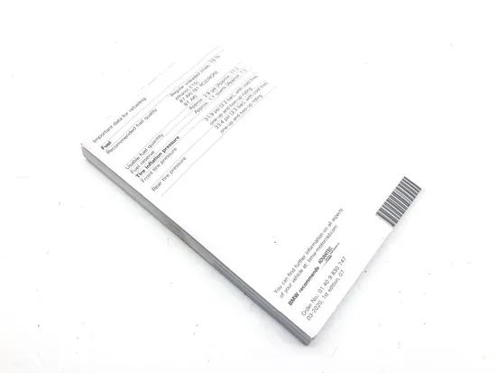 Owners Manual 2022 BMW G310R 3238