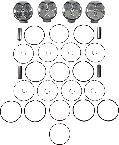 JE Piston Kit Rings Pins FSR 2mm OB 69mm Bore 13.2:1
