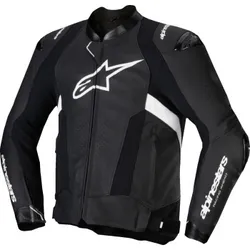Alpinestars Adult Men Missile v3 Leather Jacket 42 Black White