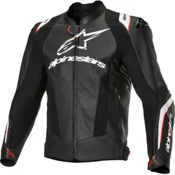 Alpinestars Adult Men Missile v3 Ignition Leather Jacket 40 Black White