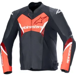 Alpinestars Adult Men Faster v3 Airflow Leather Jacket 40 Black Red White