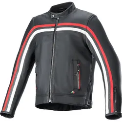 Alpinestars Adult Men Dyno Leather Jacket M Black Red White